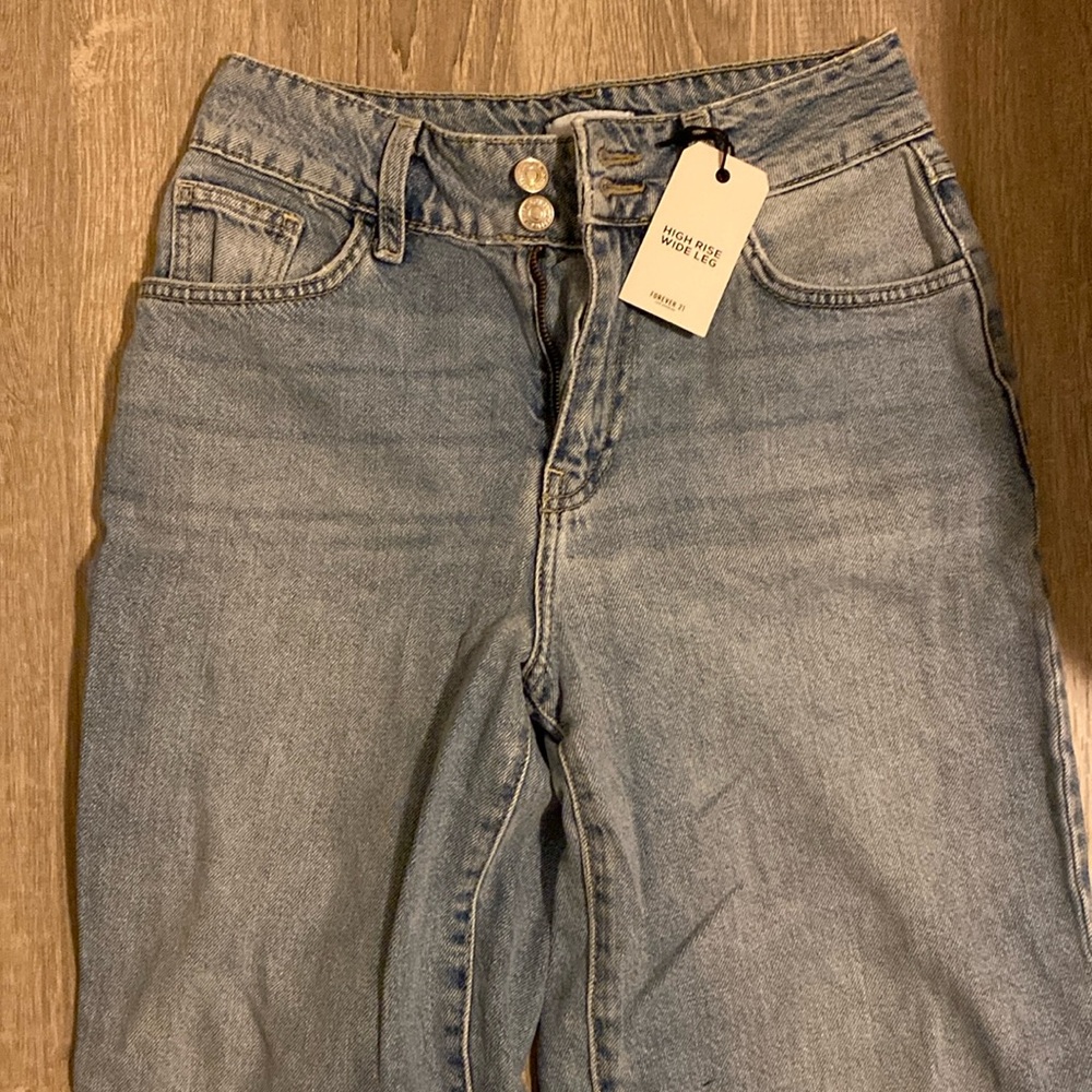 Forever 21 high rise wide leg jeans